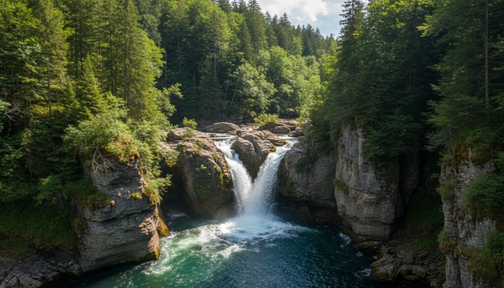 Exploration du Saut du Doubs et des Gorges du Doubs : Merveilles naturelles à la frontière franco-suisse