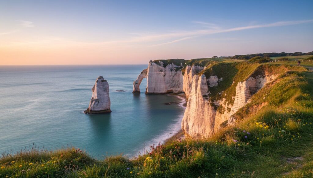explorez les majestueuses falaises d'étretat en normandie, un site naturel exceptionnel offrant des panoramas impressionnants et une expérience inoubliable au cœur du littoral français.